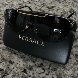 Versace Black and Gold Sunglasses